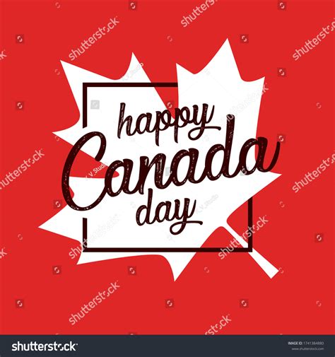 Happy Canada Day Greetings Vector Illustration Stock Vector Royalty