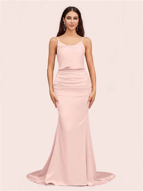 Candy Pink Satin Prom Dresses Express Delivery Cetims