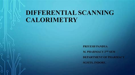 Differential Scanning Calorimetry Ppt