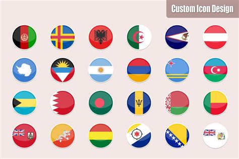 Flat Vector World Flag Icons Country Flags Icons Flag Icon