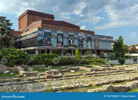 State Opera and Ruins of Ancient Augusta Traiana in the Center of City ...