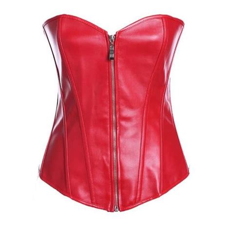 Bustier Femme Fermeture Glissi Re Corselet Gros Corset Simili Cuir