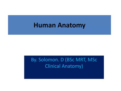 Introduction To Human Anatomy Ppt