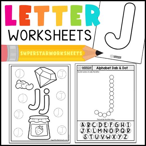 Letter J Worksheets Superstar Worksheets