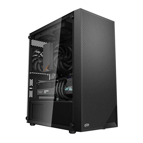 Jual Casing Pccooler C B M Atx Case Free Fan Rgb Black Shopee