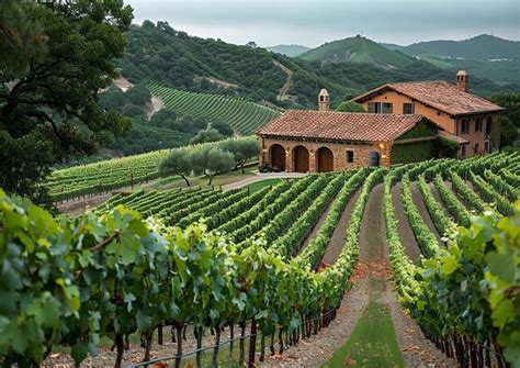 premium photo  house   vineyard   front   vineyard