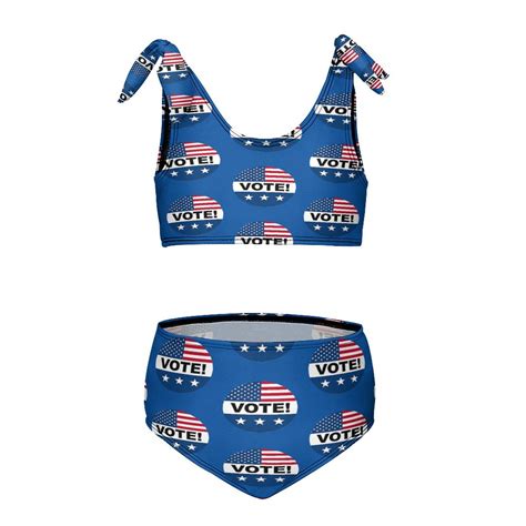 Voting Symbols Girl S Piece Bikini Set Beach Sport Swimsuit Swimwear Y Cm Walmart