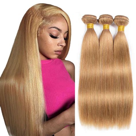Amazon Color Bundles Honey Blonde Bundles Human Hair Blonde Straight Bundles Human Hair