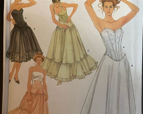 Simplicity 5006 Pattern UNCUT Misses Lingerie Andrea Schewe Strapless Corset And Fualred