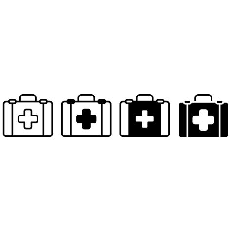 First Aid Kit Icon Vector Cet Emergency Room Illustration Sign