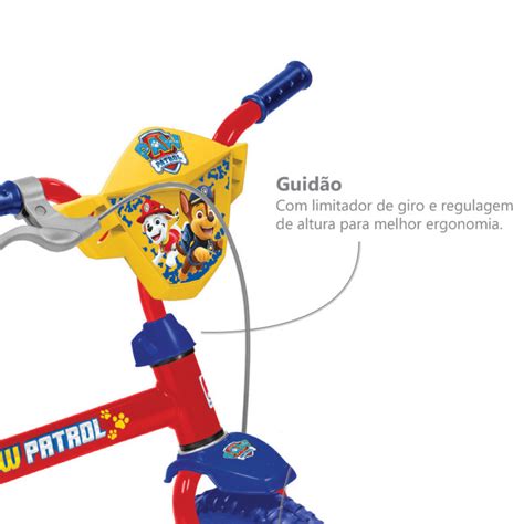 Bicicleta Infantil Aro Patrulha Canina Bandeirante