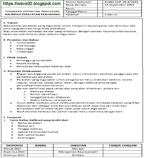 Pengertian Standar Operasional Prosedur Wave20 Lean