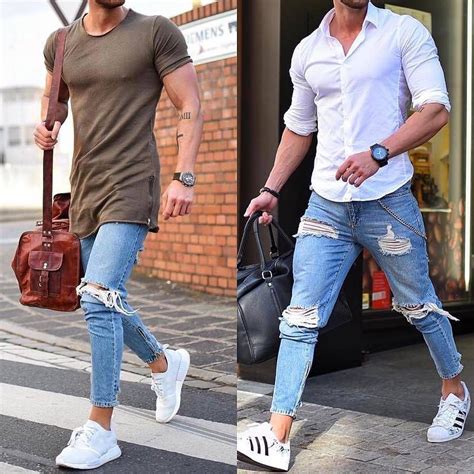 Короткие джинсы мужские с чем носить (68 фото)