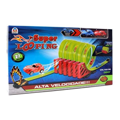 Pista De Carrinho Super Looping Tipo Hot Wheels Braskit Shopee Brasil