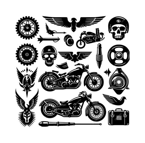 Premium Vector Vintage Motorcycle Elements Collection Vector