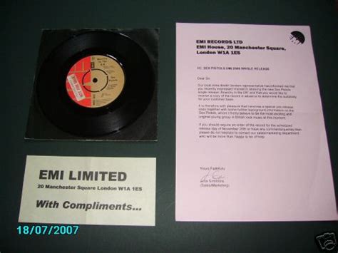 Popsike Sex Pistols Anarchy In The Uk Emi Rare Version Punk Auction Details
