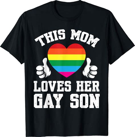 Hand Heart Lgbt Support Proud This Mom Love Her Gay Son Mama T Shirt Walmart