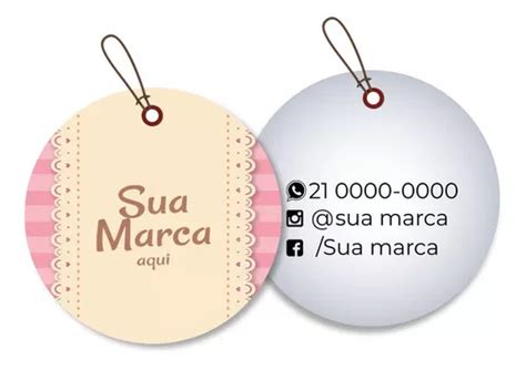 Etiqueta Personalizada Redonda Lingerie Roupas Mini Frete Gr Tis