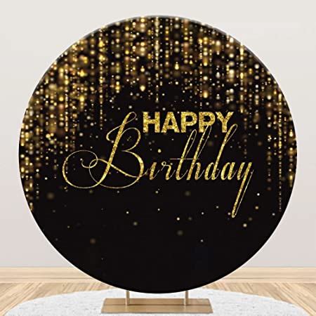 Amazon Oerju X Ft Happy Birthday Round Backdrop Cover