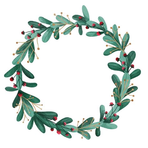 Free Vector | Watercolor christmas wreath