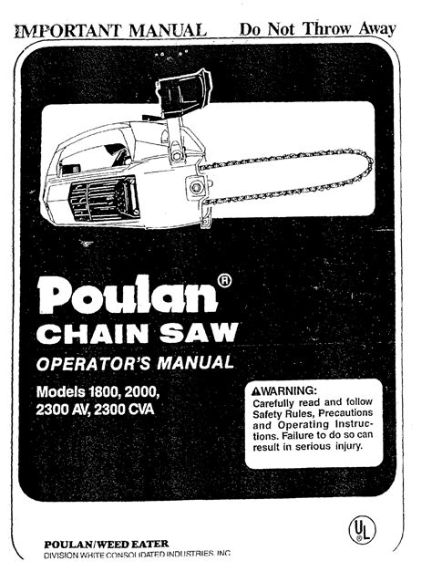 Poulan 2450 Chainsaw Manual 1