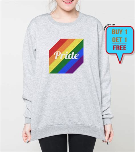 Pride Sweatshirt Rainbow Sweater Gay Pride Lgbt Pride Flag Gay Etsy