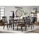 Mackenzie Country Antique Extending Scroll Back Dining Set By Inspire Q