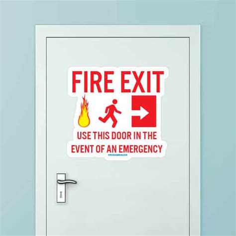 Fire Exit Stickers | Custom Door Decal | Fire Exit Signs