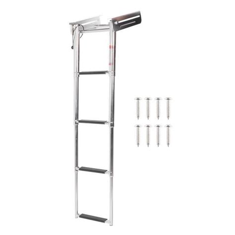 Qiilu Chelle De Bateau Telescoping Boat Ladder Step Pound