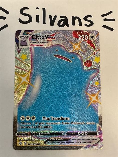 Ditto Vmax Full Art Shiny Shining Fates Englisch Kaufen Auf Ricardo