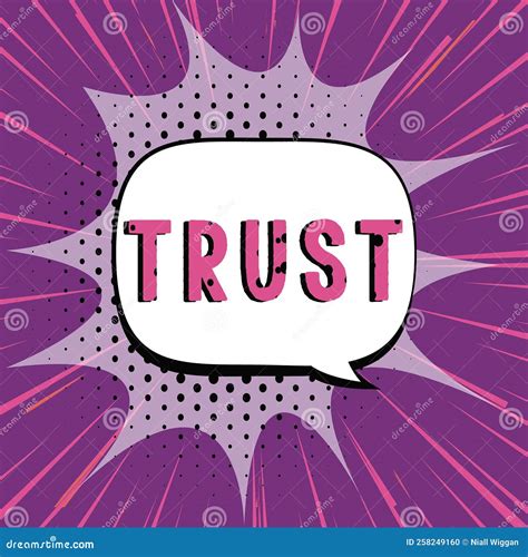 Text Showing Inspiration Trust. Word for Firm Belief in the Reliability