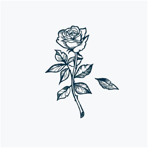 Small Rose with Falling Petal | Semi-Permanent Tattoo - Not a Tattoo