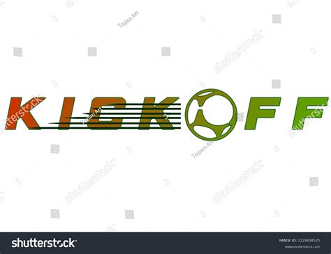 Illustration Kick Off Logo Concept Design Stock Illustration 2229838525