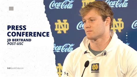 Notre Dame LB JD Bertrand Post USC Ndfootball YouTube