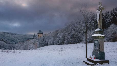 "Karlstejn Castle in winter season" Photography art prints and posters ...