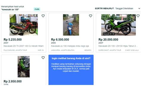 Foto Harga Motor Bebek Kawasaki Zx130 Bekas Mulai Rp 5 Jutaan