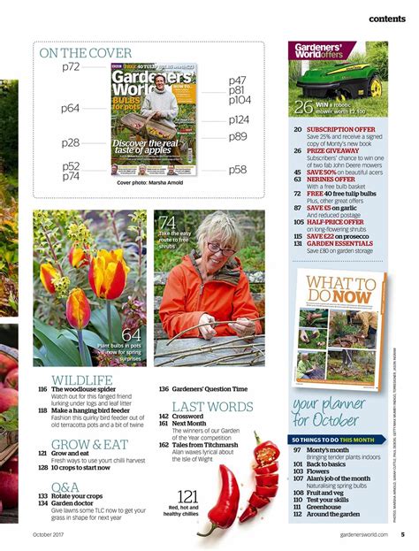 BBC Gardeners World Magazine October 2017 Back Issue