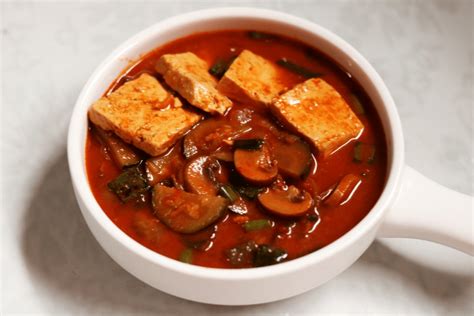 Vegetarian Sundubu Jjigae Korean Soft Tofu Stew