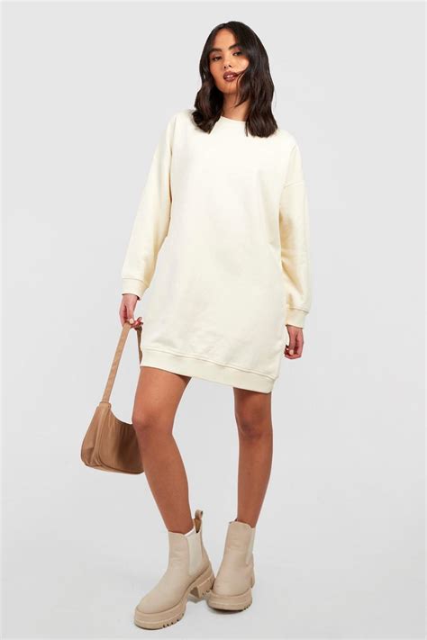 Womens Long Sleeve Sweatshirt Dress Boohoo Uk