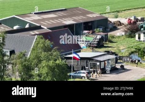 Farmers protest in The Netherlands, dutch flag upside down. Protest ...