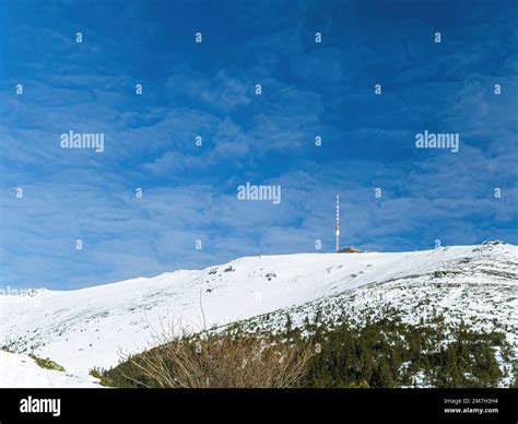 Tv Tower Of Kralova Hola Slovakia Low Tatras Nizke Tatry In Winter