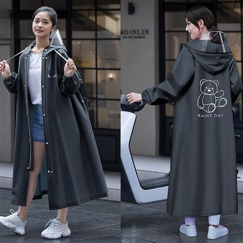Купить Плащ для женщин, непромокаемый плащ на пуговицах, стильная ...