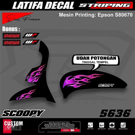 Jual Stiker Scoopy Api Hotwheels Striping Honda Scoopy