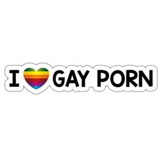 Personality I Love Gay Porn Rainbow Pride LGBT Car Sticker Waterproof Vinyl Auto Decal Queer Tr