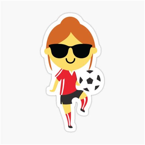 "Soccer Girl Emoji " Sticker for Sale by HippoEmo | Redbubble