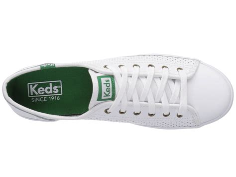 Keds Kickstart Leather White Lace Up Casual Shoes Lyst