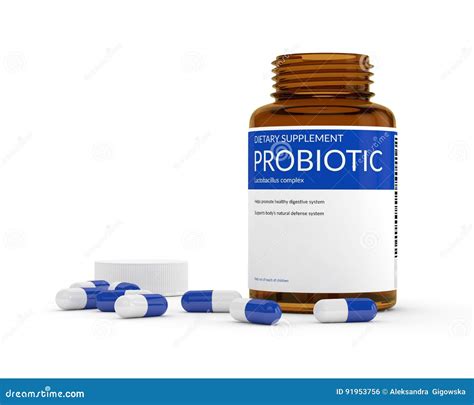 3d Render Set Of 3d Render Probiotic Bacteria Bulgaricus Lactobacillus