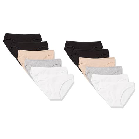 Amazon Essentials Women S Cotton Bikini Brief Underwear Available In Plus Size Pack Of