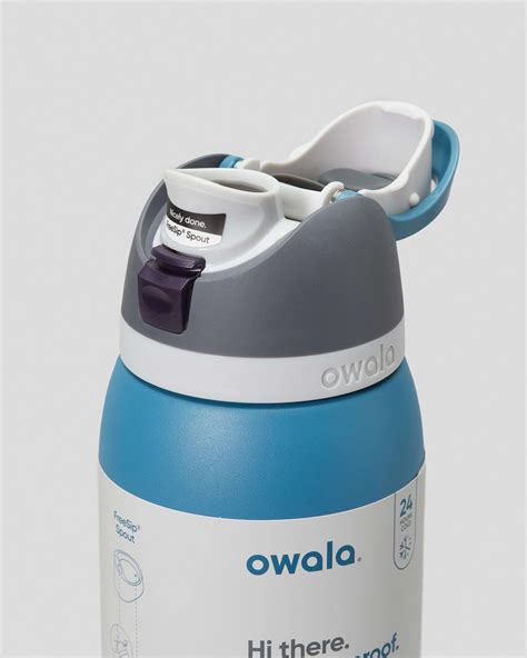 Shop Owala 40oz FreeSip Stainless Steel Water Bottle In Grey Blue