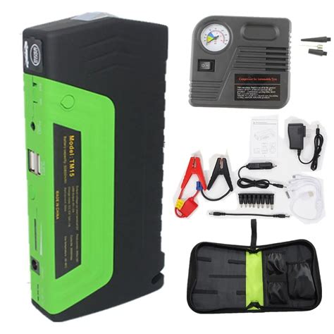 Car Power Bank Car Jump Starter With Pump Super Function Mobile Auto